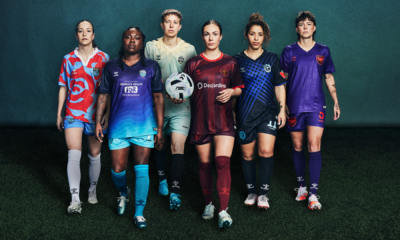Various players from the Northern Super League pose with their club's inaugural jerseys.